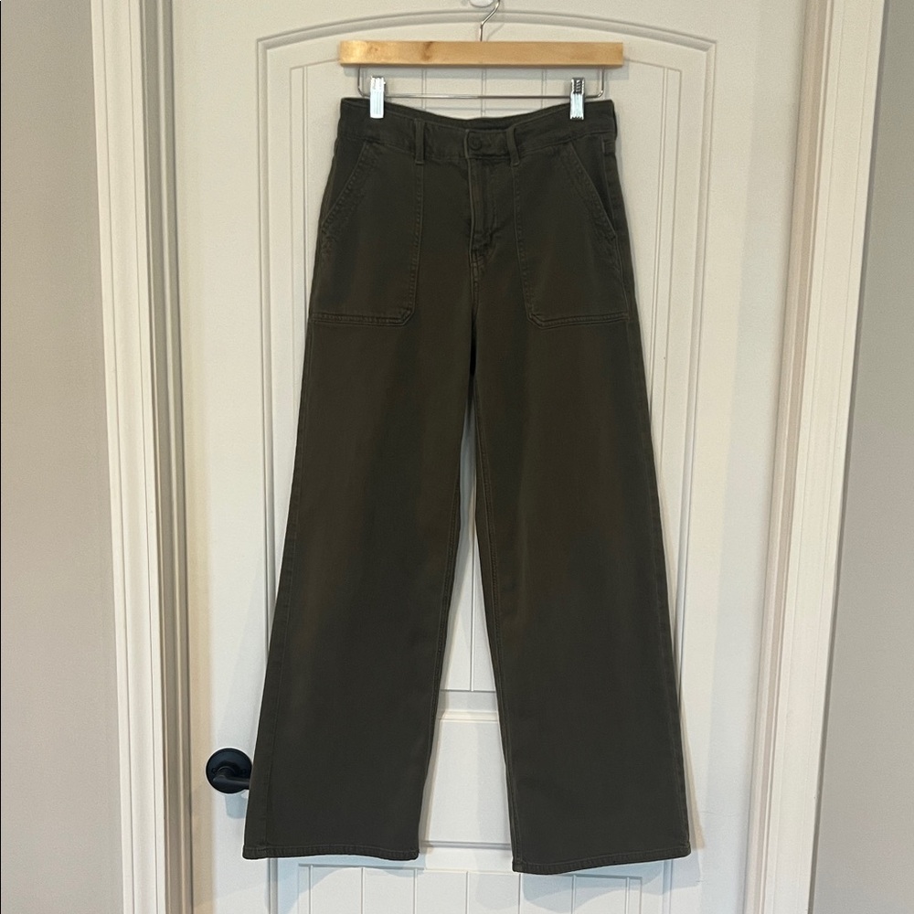 American Eagle Outfitters Dark Green Flare Pants